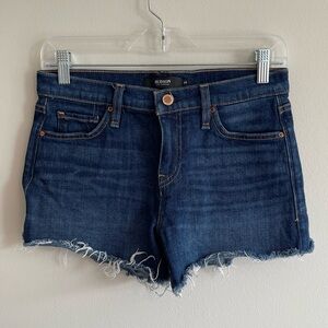 Hudson Los Angeles dark wash blue denim shorts